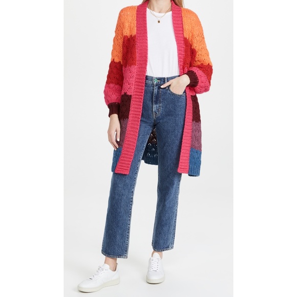 NEW Farm Rio Striped Cardigan Multi Small - Picture 13 of 17